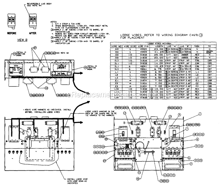 Generac 4059-0 Gr-50 -  Trailerized Receptacle Panel Diagram