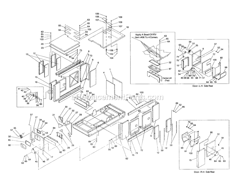 Generac 4060-0 Gr-70 -  Trailerized Compartment Diagram