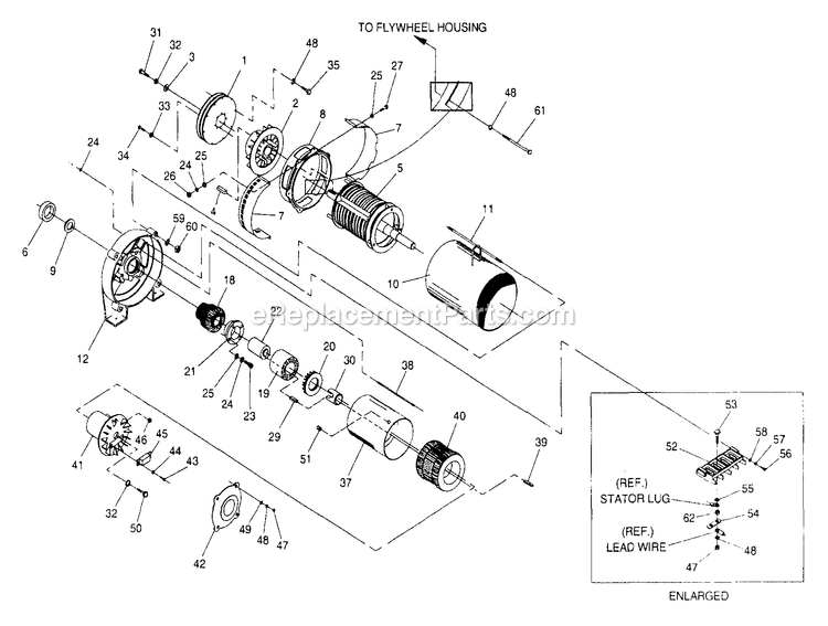 Generac 4063-0 Gr-125 -  Trailerized Generator Assembly Diagram