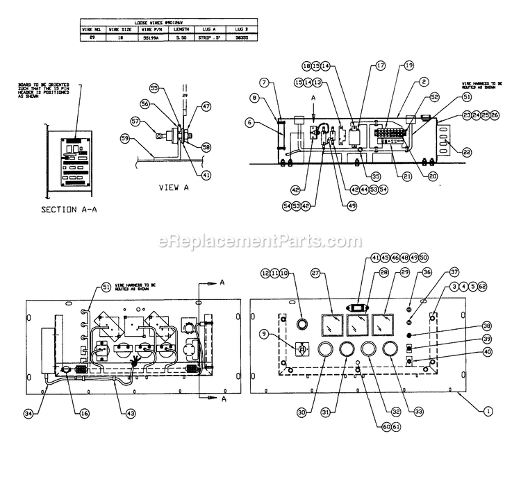 Generac 4063-0 Gr-125 -  Trailerized Control Panel Diagram