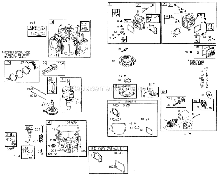 Generac 4268-0 Aircooled Auxiliary Air-Cooled Auxiliary Generator Engine Diagram