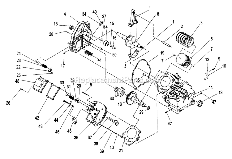 Generac 4276-0 Electric Start Engine Engine (Part 2) Diagram