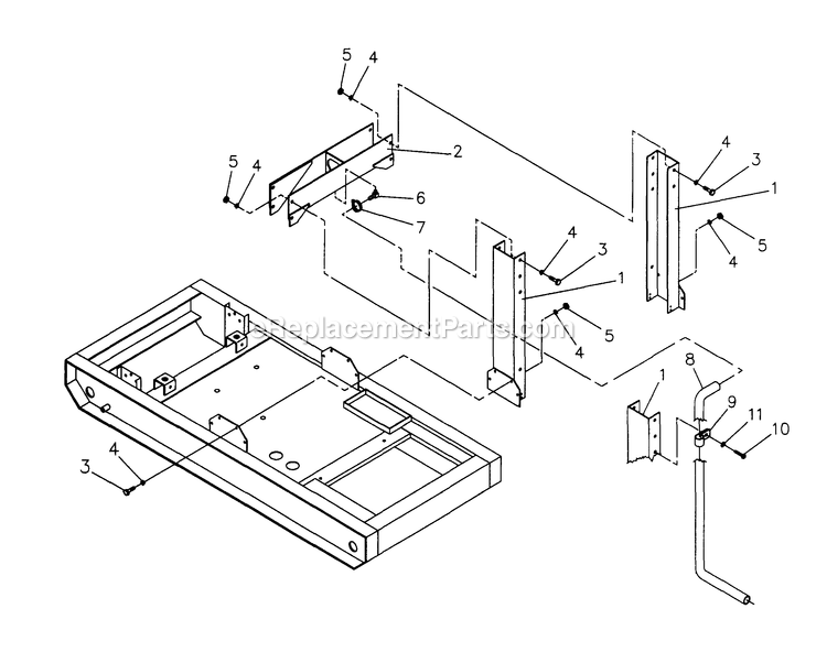 Generac 4360-0 Gr-70 - W/O Trailer Generator Without Trailer Center Lift Diagram