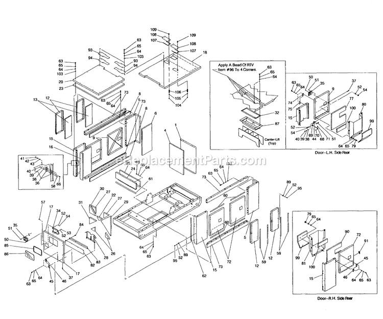 Generac 4360-1 Gr-70 Generator Compartment Diagram