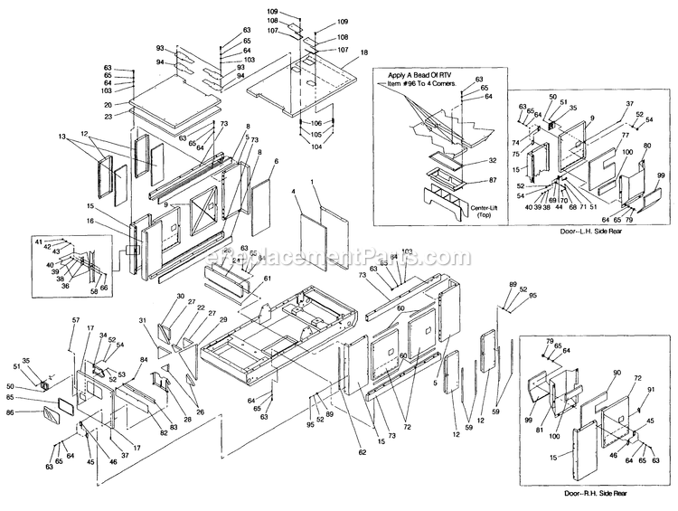 Generac 4361-1 Gr-85 Generator Compartment Diagram