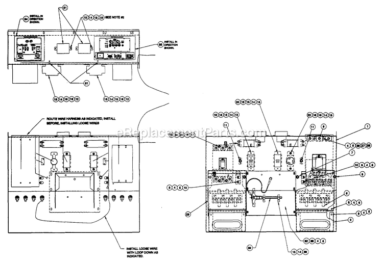 Generac 4361-1 Gr-85 Generator Control Panel (Part 1) Diagram