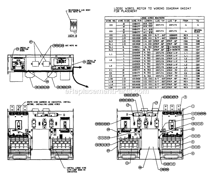 Generac 4363-0 Gr-125 - W/O Trailer Generator Without Trailer Receptacle Panel Diagram