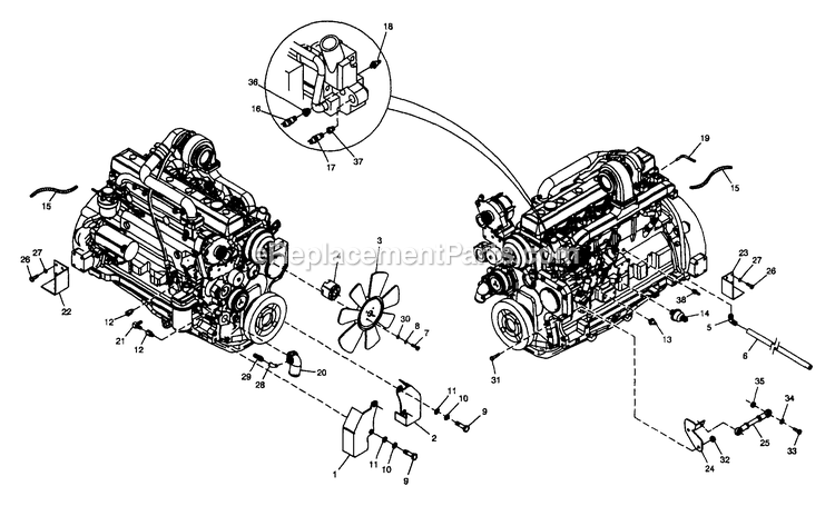 Generac 4363-0 Gr-125 - W/O Trailer Generator Without Trailer Engine 4.5l Diagram