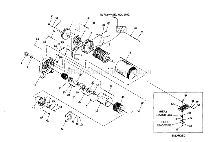 Generac 4363-1 Gr-125 Generator Generator Assembly Diagram