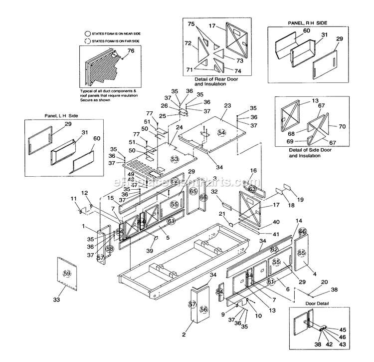 Generac 4363-1 Gr-125 Generator Compartment Diagram