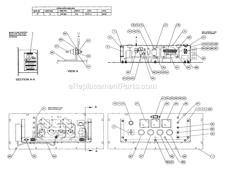 Generac 4363-1 Gr-125 Generator Control Panel Diagram