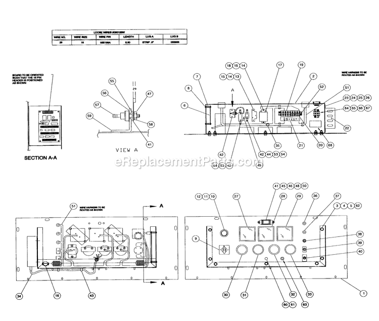 Generac 4365-1 Gr-190 Generator Control Panel Diagram