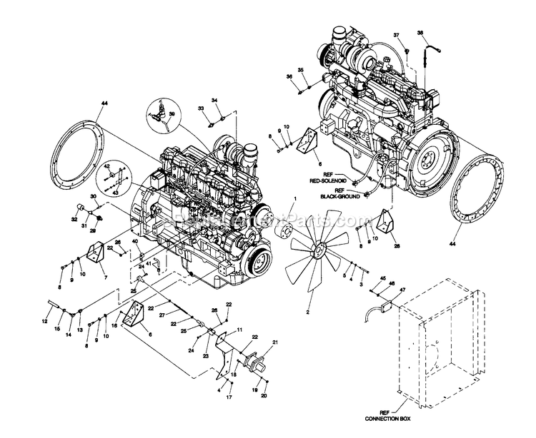 Generac 4365-1 Gr-190 Generator Engine Common Parts Diagram