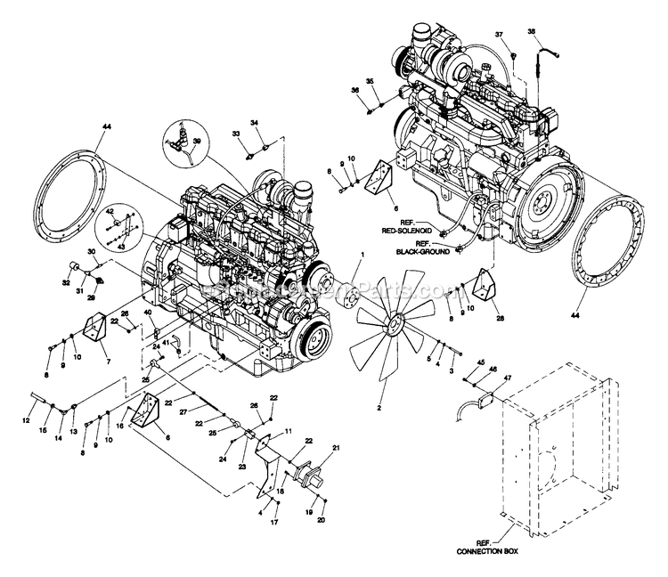 Generac 4366-0 Gr-210 Generator Engine Common Parts Diagram