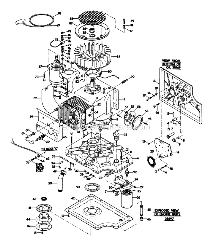 Generac 6120-1 4000w Xp Alt Alternator Engine Parts Diagram