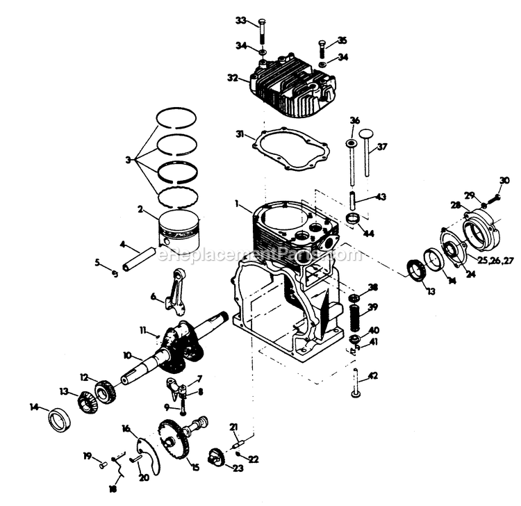 Generac 6245-4 5000w Xp Alt Alternator Engine Diagram