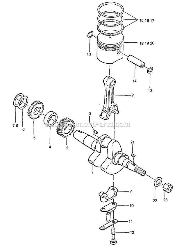 Generac 6894-1 3500w Mc Alt Alternator Crank Shaft And Piston Diagram