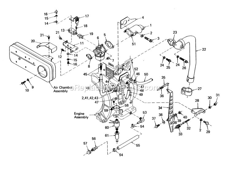 Generac 6895-0 3500w Mc Alt Alternator Engine Accessories (Part 1) Diagram