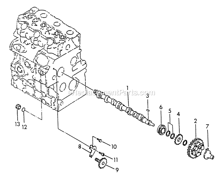 Generac 8950-3 Diesel Marine Generator Cylinder Head Diagram