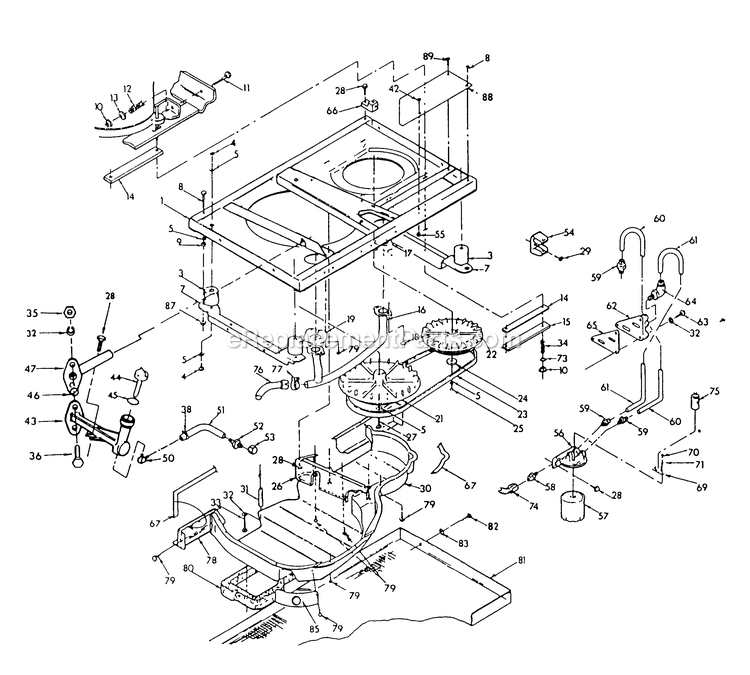 Generac 9204-0 Np-72g Generator Base And Pulleys - Side Exhaust Diagram