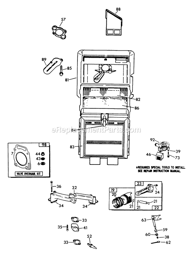 Generac 9206-0 Np-66g Generator V-Twin Engine Parts (Part 3) Diagram