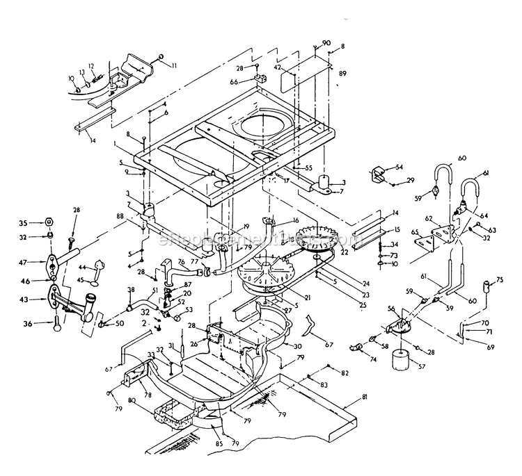 Generac 9208-0 Np-52g Generator Base And Pulleys - Bottom Exhaust Diagram