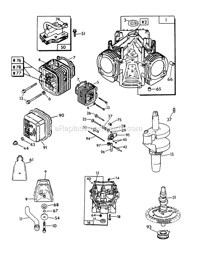 Generac 9508-1 Np52g Rv Gen Generator V-Twin Engine (Part 2) Diagram