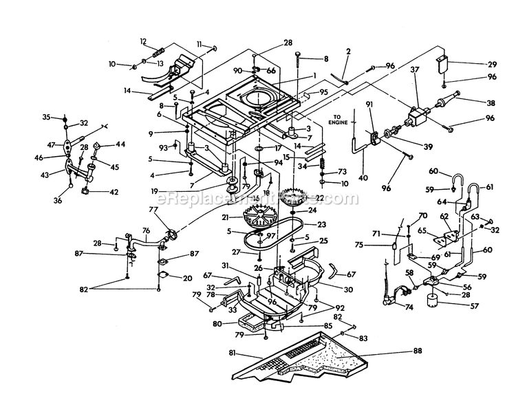 Generac 9592-0 Q55rv Generator Base And Pulleys Diagram