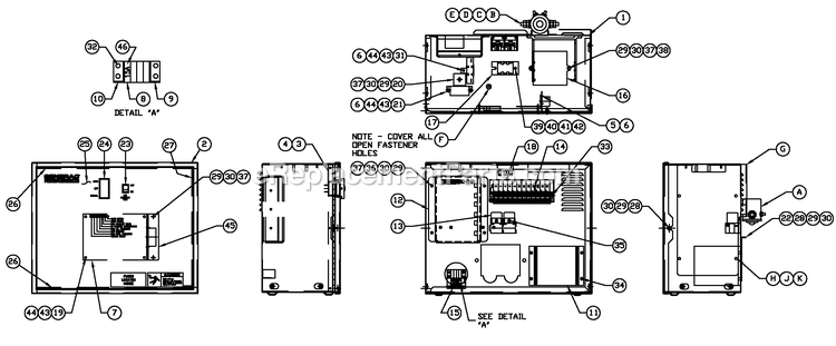 Generac BT06030AVSN (4506V20496 - 4606V21098)(2006) 60kw 3.0 120/240 1p Vp Stl Bry -11-16 Generator - Liquid Cooled R-200 3600 Rpm Duratec Diagram