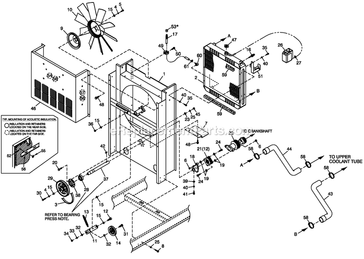 Generac BT06030AVSN (4506V20496 - 4606V21098)(2006) 60kw 3.0 120/240 1p Vp Stl Bry -11-16 Generator - Liquid Cooled Cooling Pkg C4 Diagram