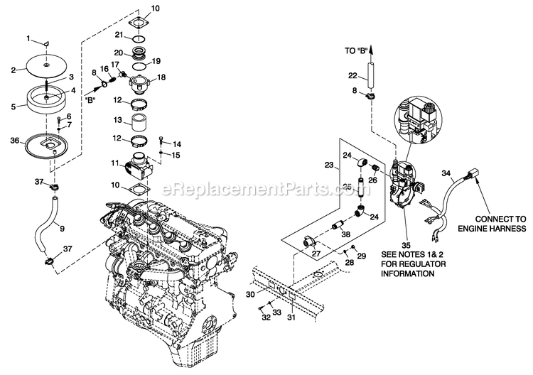 Generac CT02224ANAN (0809V33455 - 2909V36735)(2009) Obs 22kw 2.4 120/240 1p Ng Al -07-13 Generator - Liquid Cooled Fuel System 2.4l G2 10alt Diagram