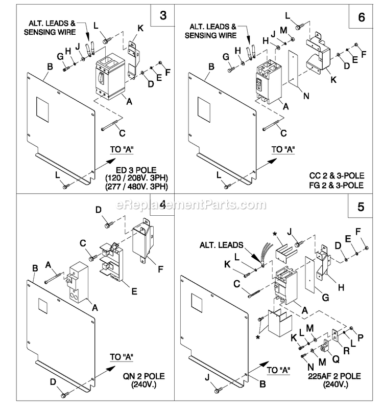 Generac CT02224ANAN (2909V36736)(2009) Obs 22kw 2.4 120/240 1p Ng Al -07-14 Generator - Liquid Cooled Connection Box C1 Cpl Diagram