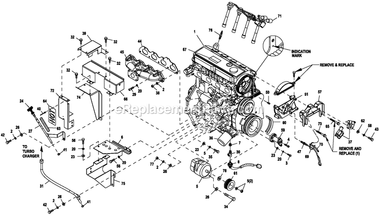 Generac CT03624GNAX (2310V40015)(2010) Obs 2.4 120/208 3p Ng Alum C -06-07 Generator Engine Common Prt 2.4l G2 Turbo 36k (2) Diagram