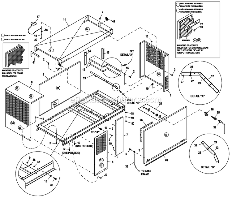 Generac CT03624GNAX (2310V40015)(2010) Obs 2.4 120/208 3p Ng Alum C -06-07 Generator Ev Enclosure C2 Diagram