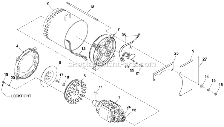 Generac CT03624GNAX (2310V40015)(2010) Obs 2.4 120/208 3p Ng Alum C -06-07 Generator Cpl Alternator Direct Excitation Diagram