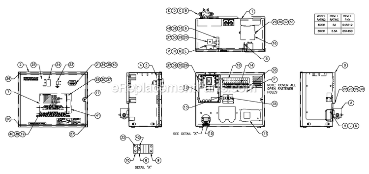 Generac CT04524ANSN (0610V38854 - 4709V38438)(2010) Obs 45kw 2.4 120/240 1p Ng St -05-12 Generator - Liquid Cooled R-200c 3600 Rpm 2.4l Diagram