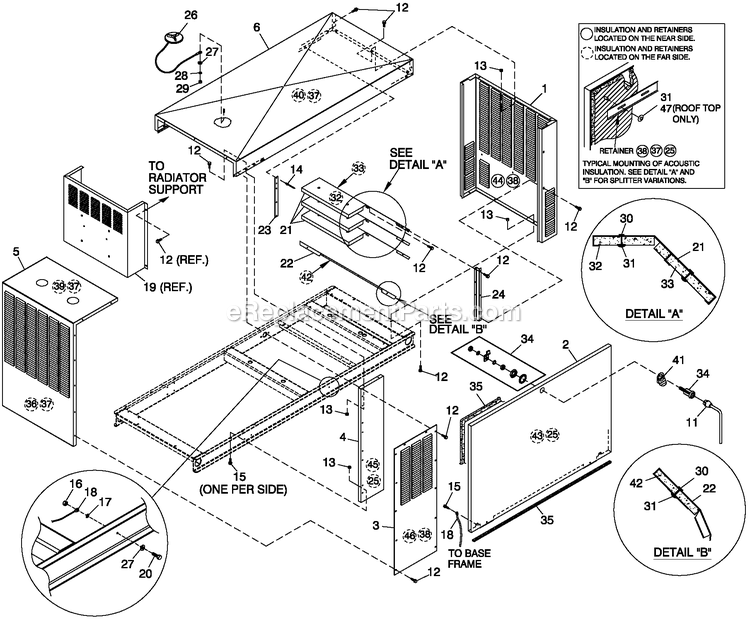 Generac CT06030ANAN (1808V27725 - 3806V20150)(2008) Obs 3.0 120/240 1p Ng Al Car -04-25 Generator - Liquid Cooled Enclosure C4 Pvt Lbl Diagram