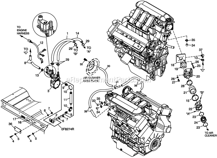 Generac CT06030ANAN (1808V27725 - 3806V20150)(2008) Obs 3.0 120/240 1p Ng Al Car -04-25 Generator - Liquid Cooled Ev Fuelsys Lpv C4 Diagram