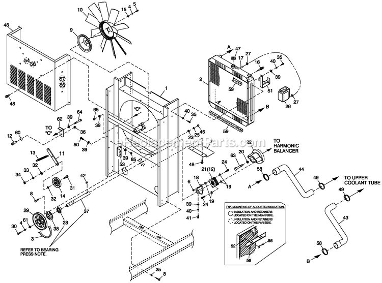 Generac CT06030ANAN (1808V27725 - 3806V20150)(2008) Obs 3.0 120/240 1p Ng Al Car -04-25 Generator - Liquid Cooled Cooling Pkg Diagram