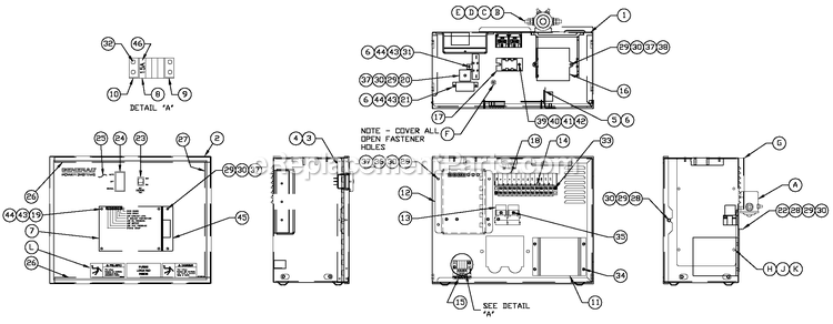 Generac CT06030ANAN (1907V23210 - 4807V25565)(2007) Obs 3.0 120/240 1p Ng Al Car -11-21 Generator - Liquid Cooled R-200 3600 Rpm Duratec Diagram