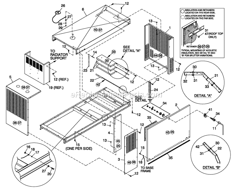 Generac CT06030ANSN (0508V27088)(2008) Obs 3.0 120/240 1p Ng Stl Car -02-04 Generator - Liquid Cooled Enclosure C4 Pvt Lbl Diagram