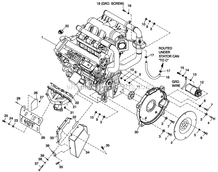 Generac CT06030ANSN (0508V27088)(2008) Obs 3.0 120/240 1p Ng Stl Car -02-04 Generator - Liquid Cooled Ev Engine Common Parts 3.0l G3 L/H Diagram