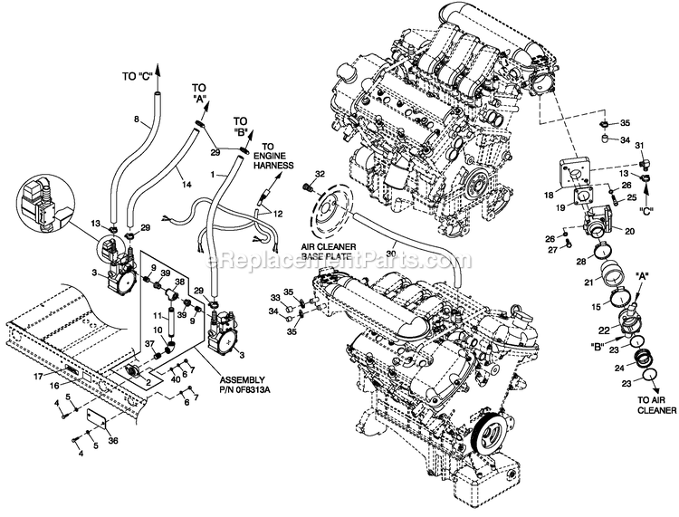 Generac CT06030ANSN (0508V27088)(2008) Obs 3.0 120/240 1p Ng Stl Car -02-04 Generator - Liquid Cooled Ev Fuel System Ng 3.0l G14 Diagram