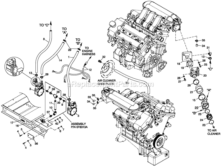 Generac CT06030ANSN (0508V27088)(2008) Obs 3.0 120/240 1p Ng Stl Car -02-04 Generator - Liquid Cooled Fuel System Nat. Gas 3.0l G14 Diagram