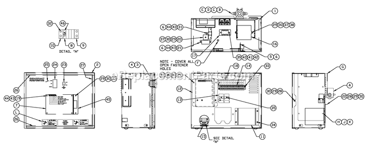 Generac CT06030AVSN (2107V23778 - 4607V25344)(2007) Obs 3.0 120/240 1p Vp Stl Car -11-02 Generator - Liquid Cooled Av R200 3600 Rpm Diagram