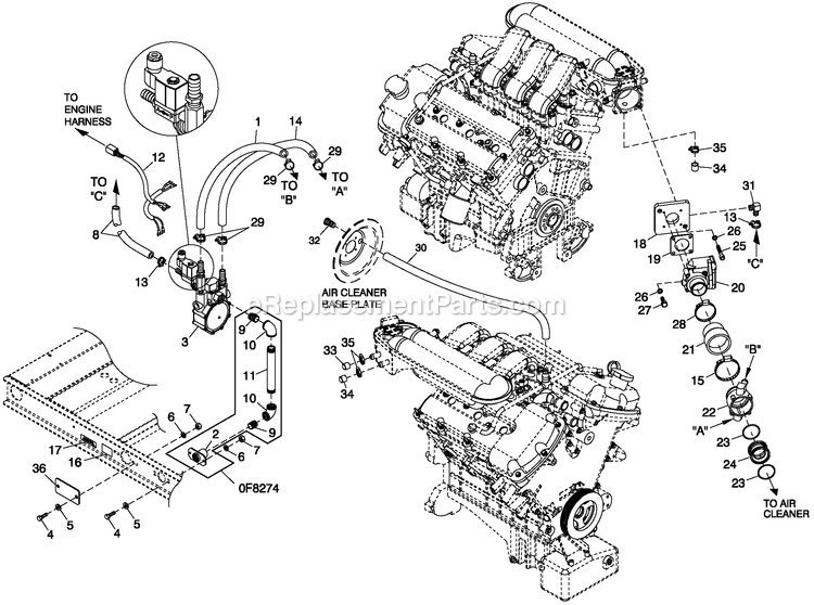 Generac CT06030AVSN (2107V23778 - 4607V25344)(2007) Obs 3.0 120/240 1p Vp Stl Car -11-02 Generator - Liquid Cooled Ev Fuel System Lpv 3.0l G14 Diagram