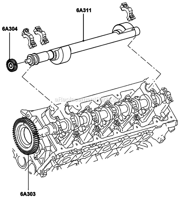 Generac CT07068ANAN (3009V36817)(2009) Obs 70kw 6.8 120/240 1p Ng Al -07-21 Generator - Liquid Cooled Gas Engine Balance Shaft Diagram