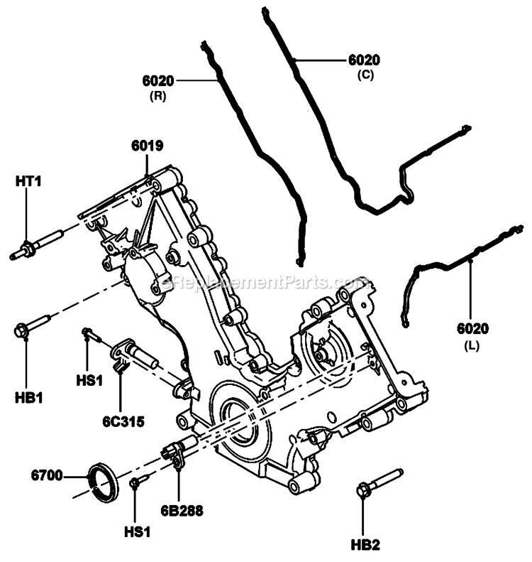 Generac CT07068ANAN (3009V36817)(2009) Obs 70kw 6.8 120/240 1p Ng Al -07-21 Generator - Liquid Cooled Gas Engine Timing Cover Diagram