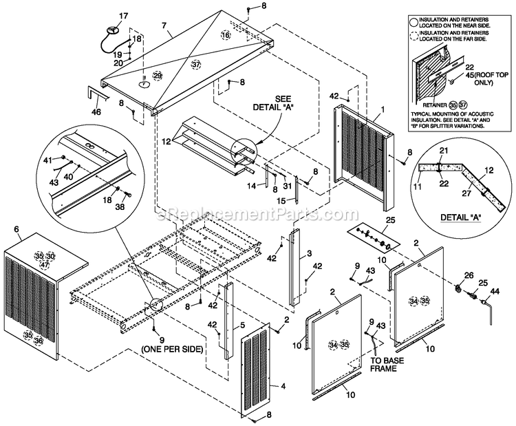 Generac CT07068ANSN (1209V33918)(2009) Obs 70kw 6.8 120/240 1p Ng Stl -03-18 Generator - Liquid Cooled Enclosure C3 Pvt Lbl Diagram