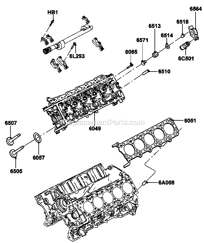 Generac CT07068ANSN (1209V33918)(2009) Obs 70kw 6.8 120/240 1p Ng Stl -03-18 Generator - Liquid Cooled Gas Engine Cylinder Head Diagram